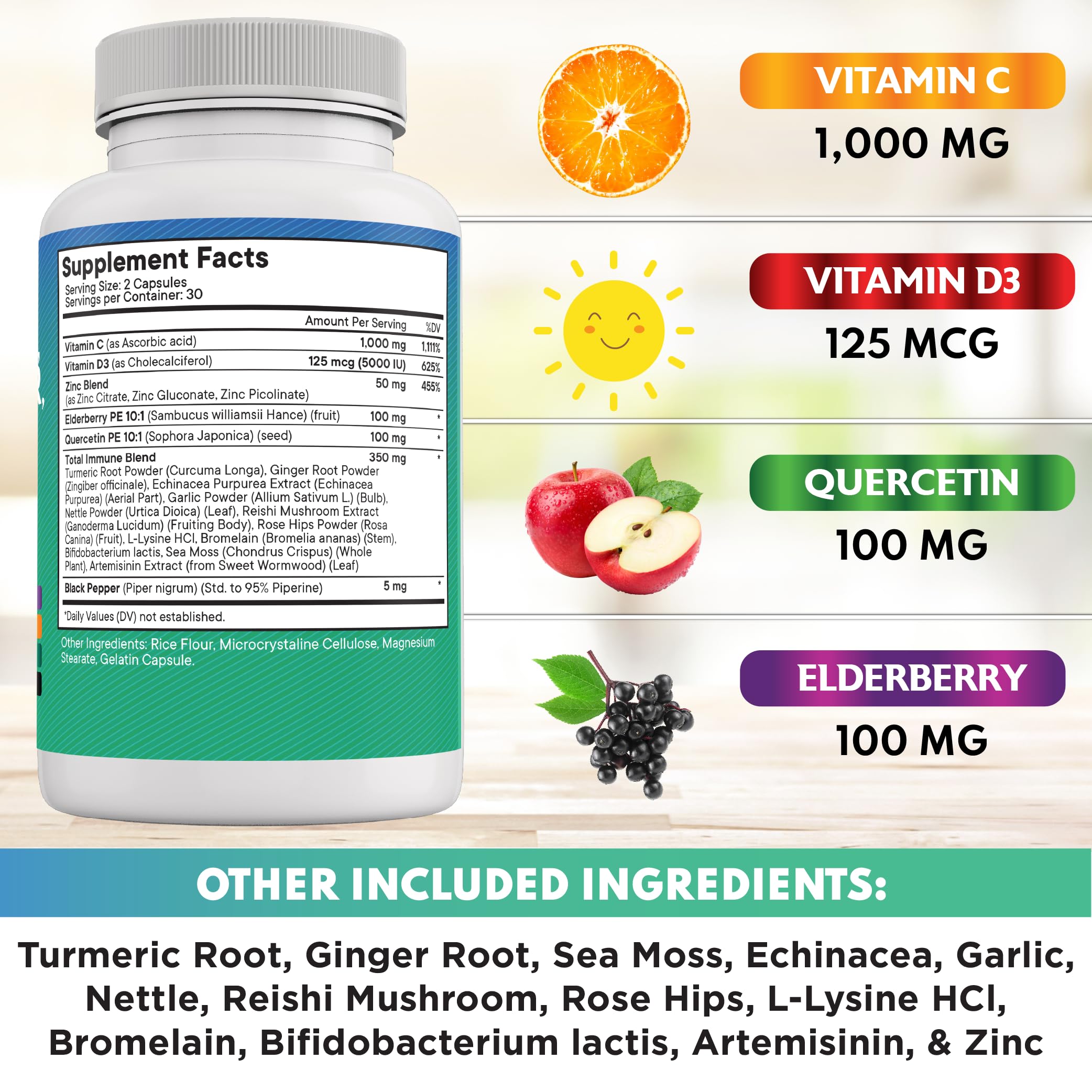NEW AGE Quercetin with Bromelain supplement ingredients list