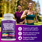 NEW AGE Resveratrol with Berberine Supplement capsule details