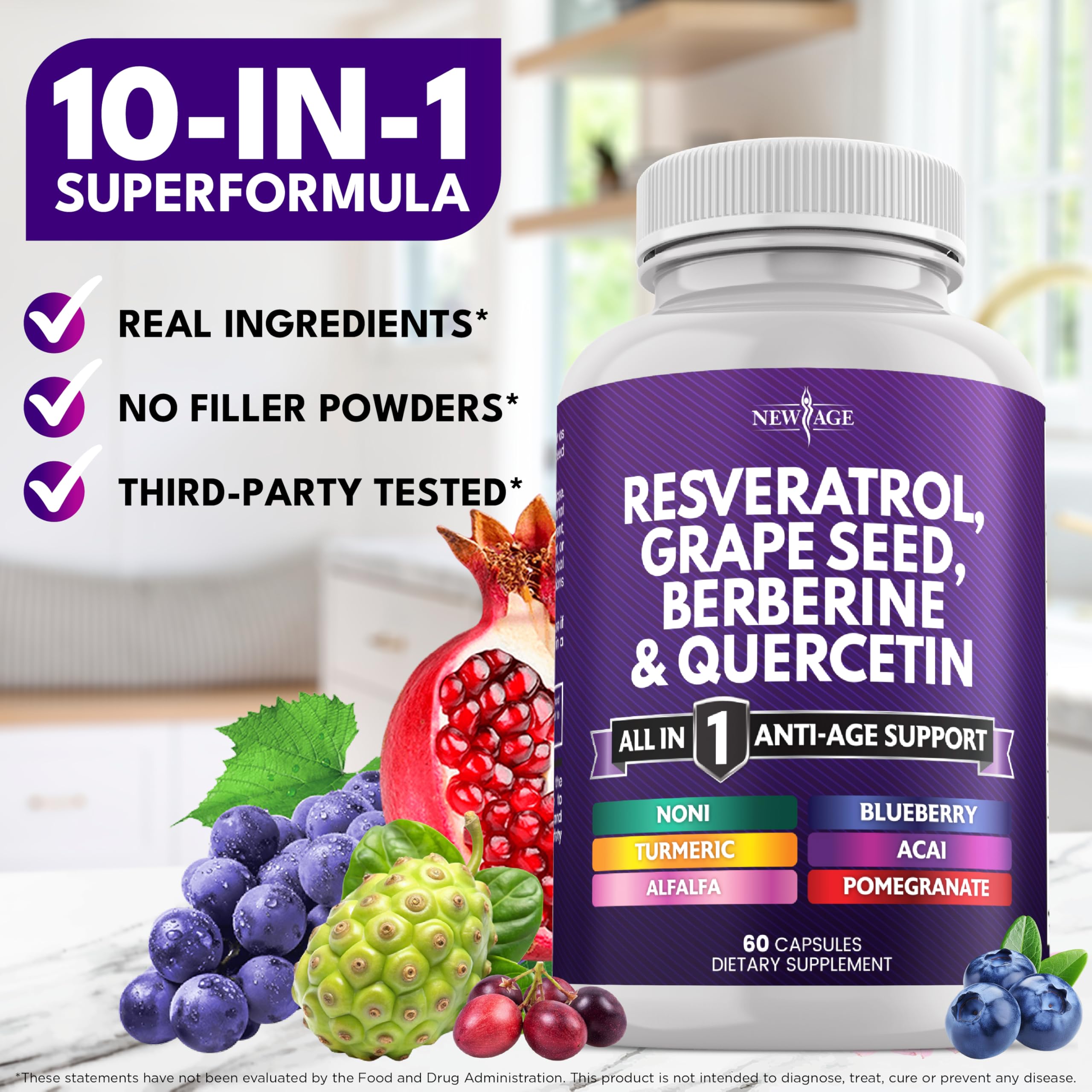 NEW AGE Resveratrol with Berberine Supplement in a lifestyle setting