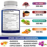 NEW AGE Sea Moss Capsules bottle with label details
