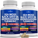 NEW AGE Sea Moss Capsules front view with packaging