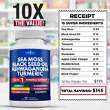 NEW AGE Sea Moss Capsules nutrition facts on packaging