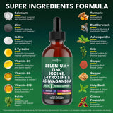 NEW AGE Selenium + Adaptogen Drops 142g bottle side view