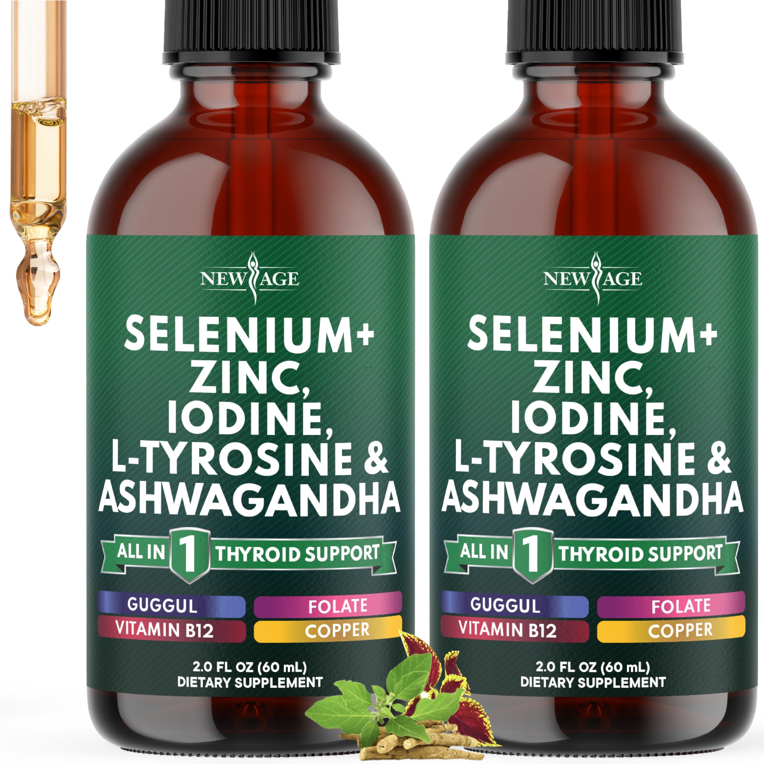 NEW AGE Selenium + Adaptogen Drops 142g front view