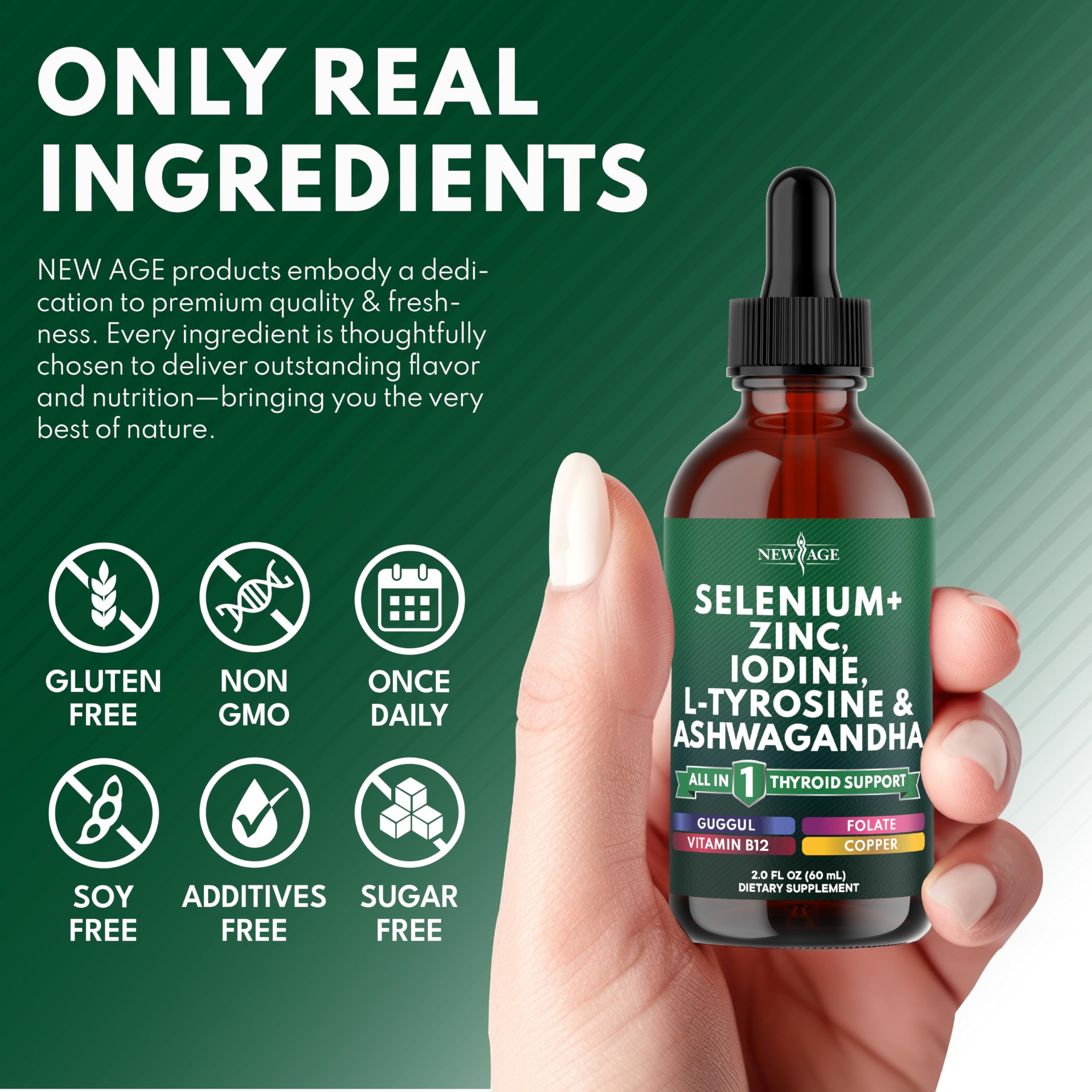 NEW AGE Selenium + Adaptogen Drops 85g lifestyle scene