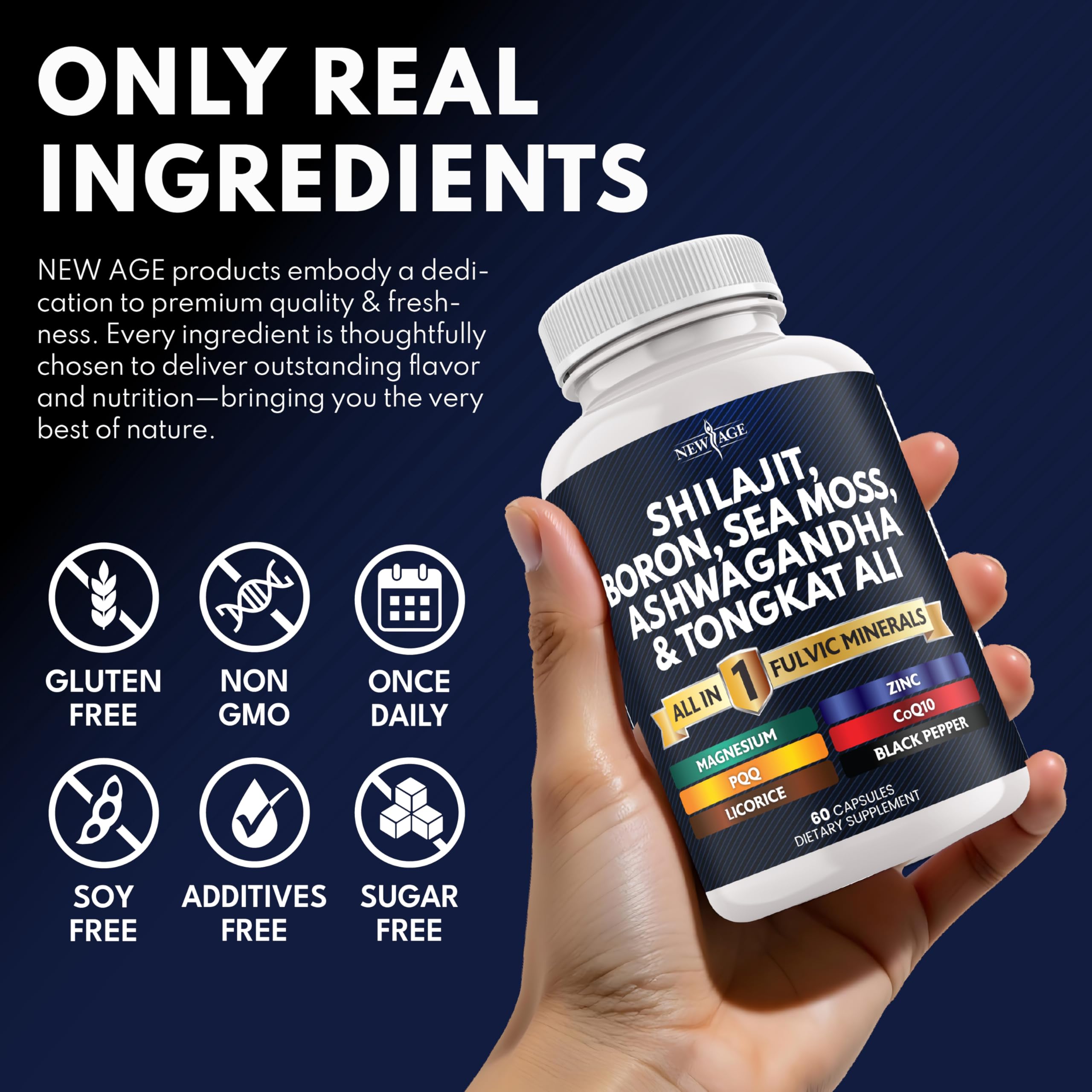 NEW AGE Shilajit Supplement packaging details