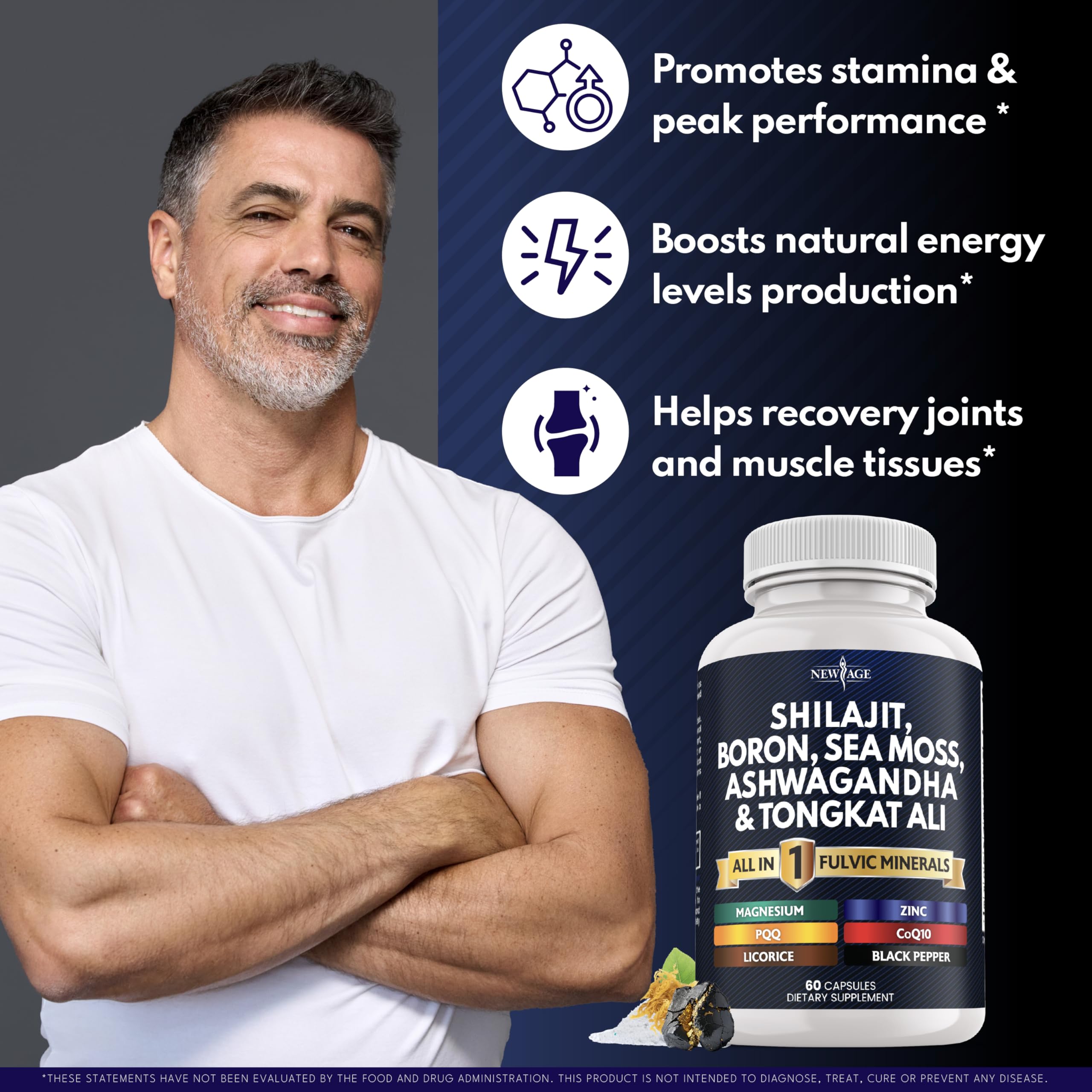 NEW AGE Shilajit Supplement with Licorice Root ingredients list
