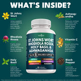 NEW AGE St. John's Wort & Rhodiola Capsules side view