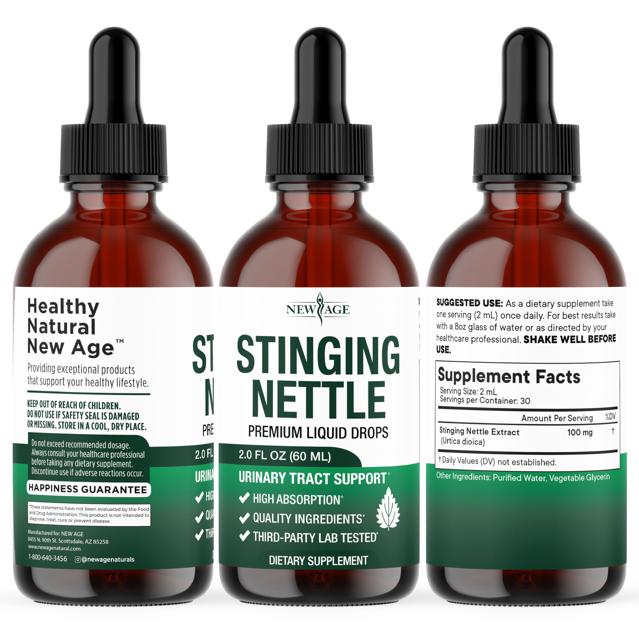 NEW AGE Stinging Nettle Root Tincture with other herbal supplements