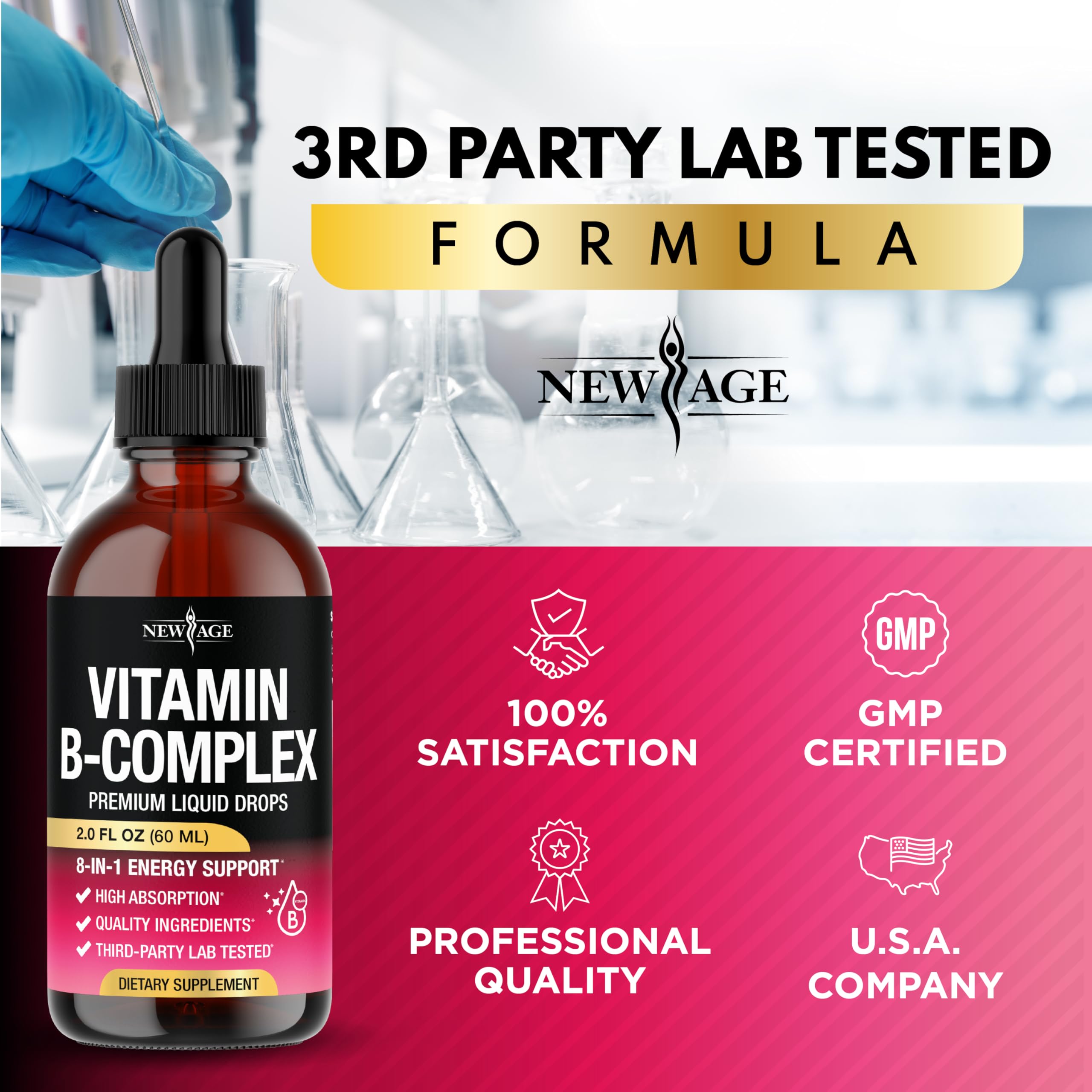 NEW AGE Sublingual B Complex Drops 2 oz lifestyle scene