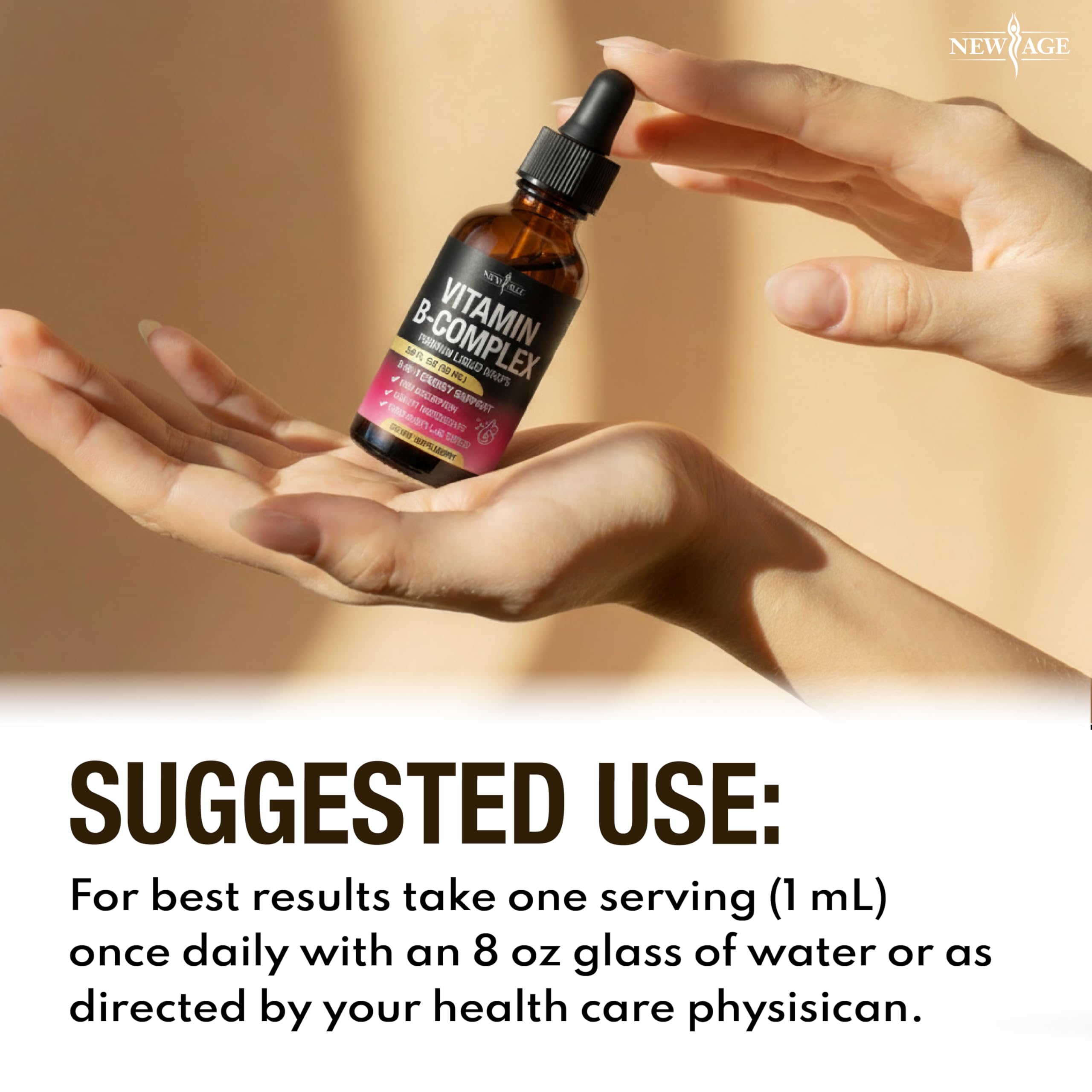 NEW AGE Sublingual B Complex Drops 2 oz packaging
