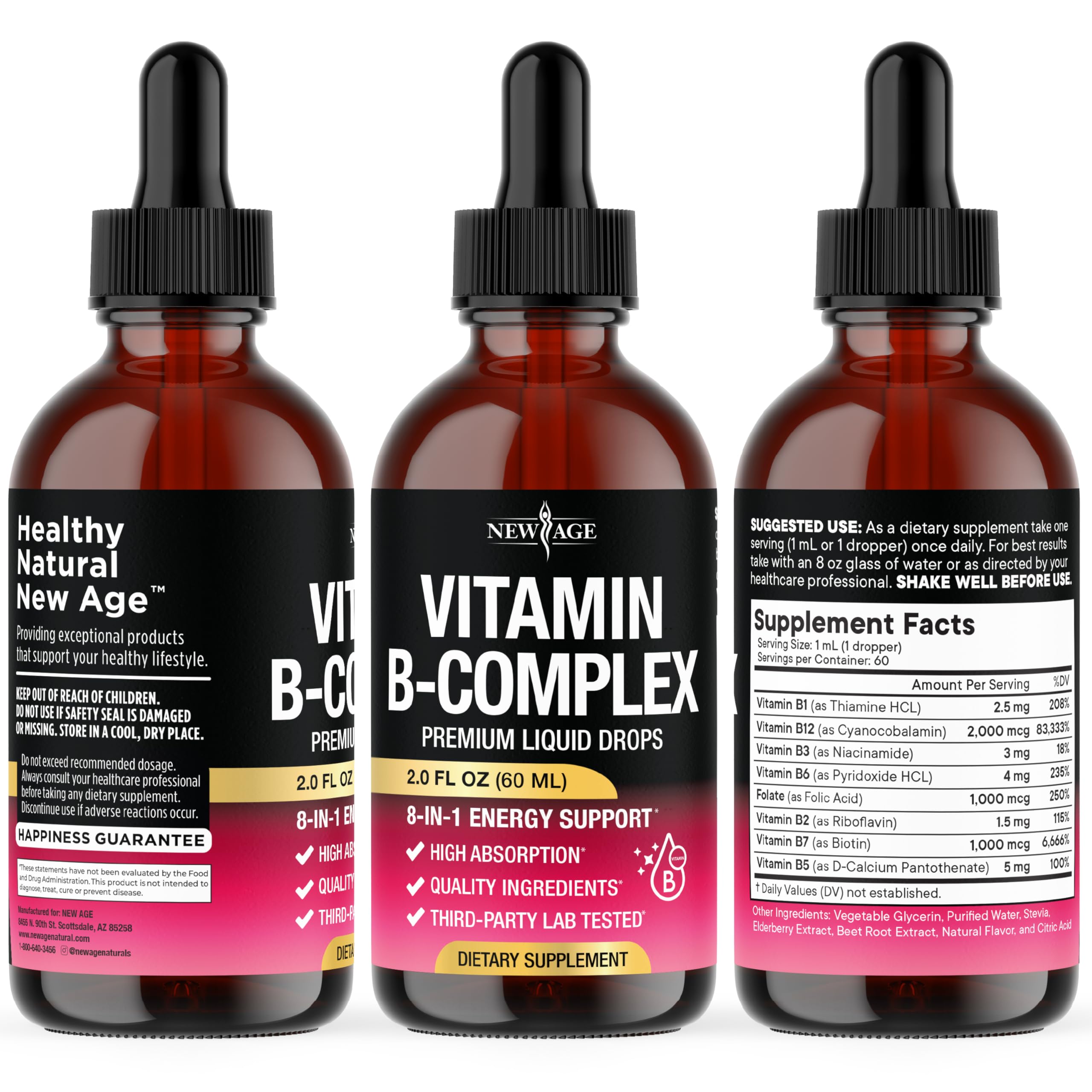 NEW AGE Sublingual B Complex Drops ingredients list