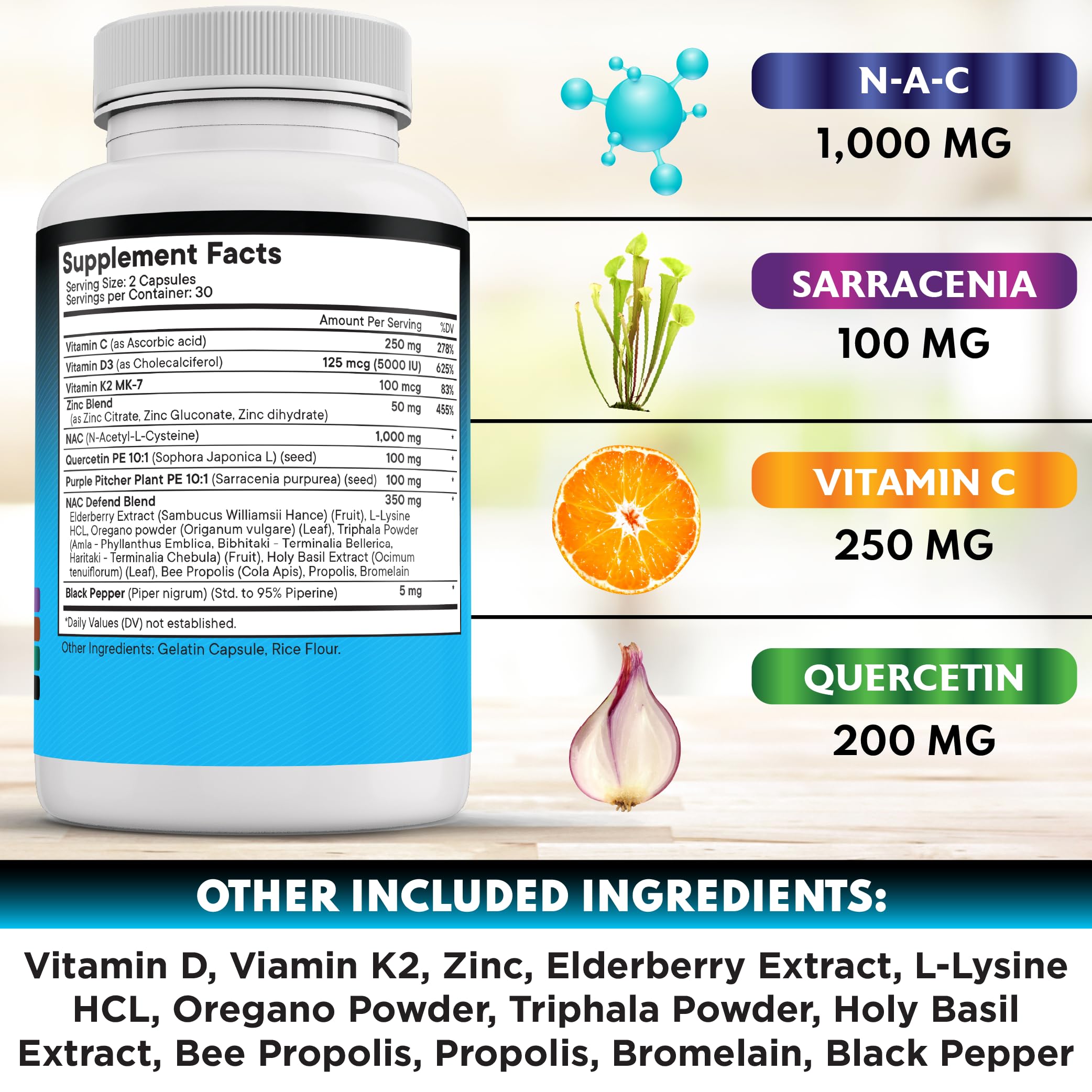 NEW AGE Triphala Supplement capsules close-up