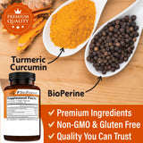 NEW AGE Turmeric Capsules close-up of ingredients list