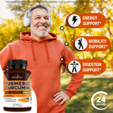 NEW AGE Turmeric Capsules open packaging with capsules displayed