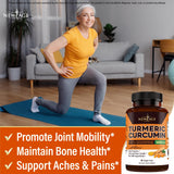 NEW AGE Turmeric Capsules side view highlighting capsule size