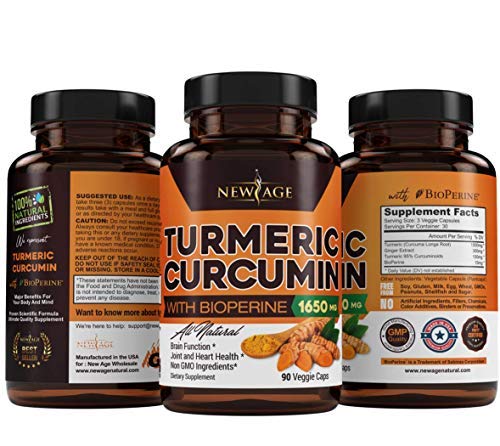 NEW AGE Turmeric Curcumin 1500mg capsules ingredients list