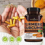 NEW AGE Turmeric Curcumin 1500mg capsules with measuring spoon