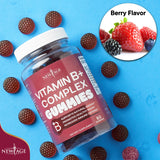 NEW AGE Vitamin B+ Gummies back view with dosage information