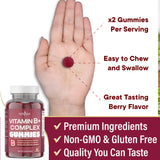 NEW AGE Vitamin B+ Gummies displayed on a kitchen counter