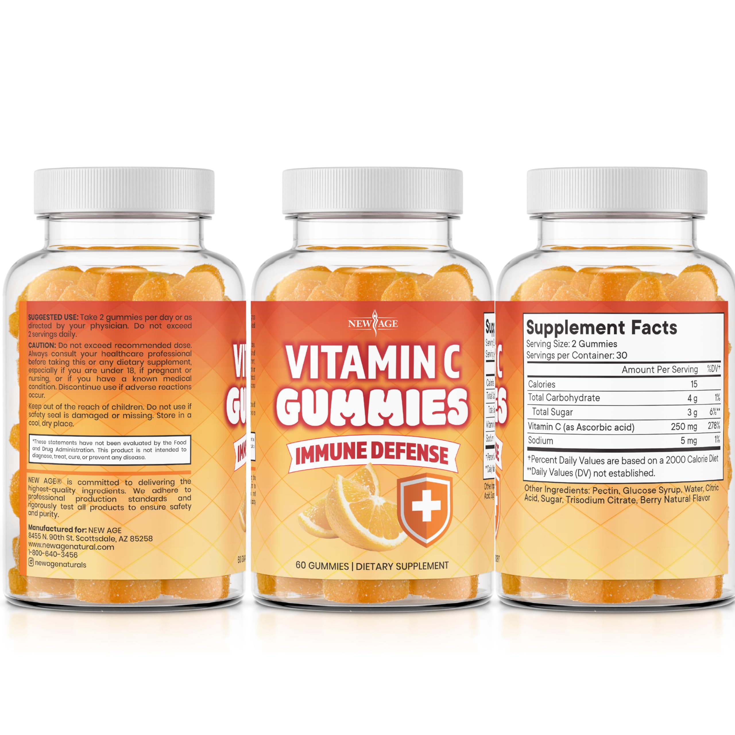 NEW AGE Vitamin C Gummies packaging side view