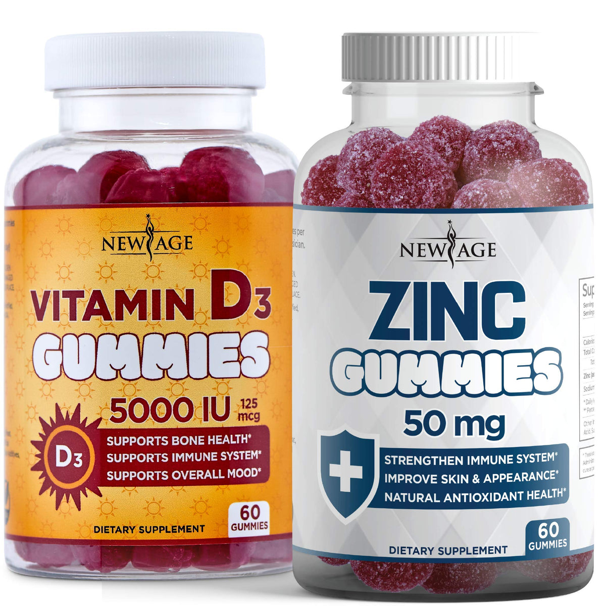 NEW AGE Vitamin D3 Gummies 5000 IU front view