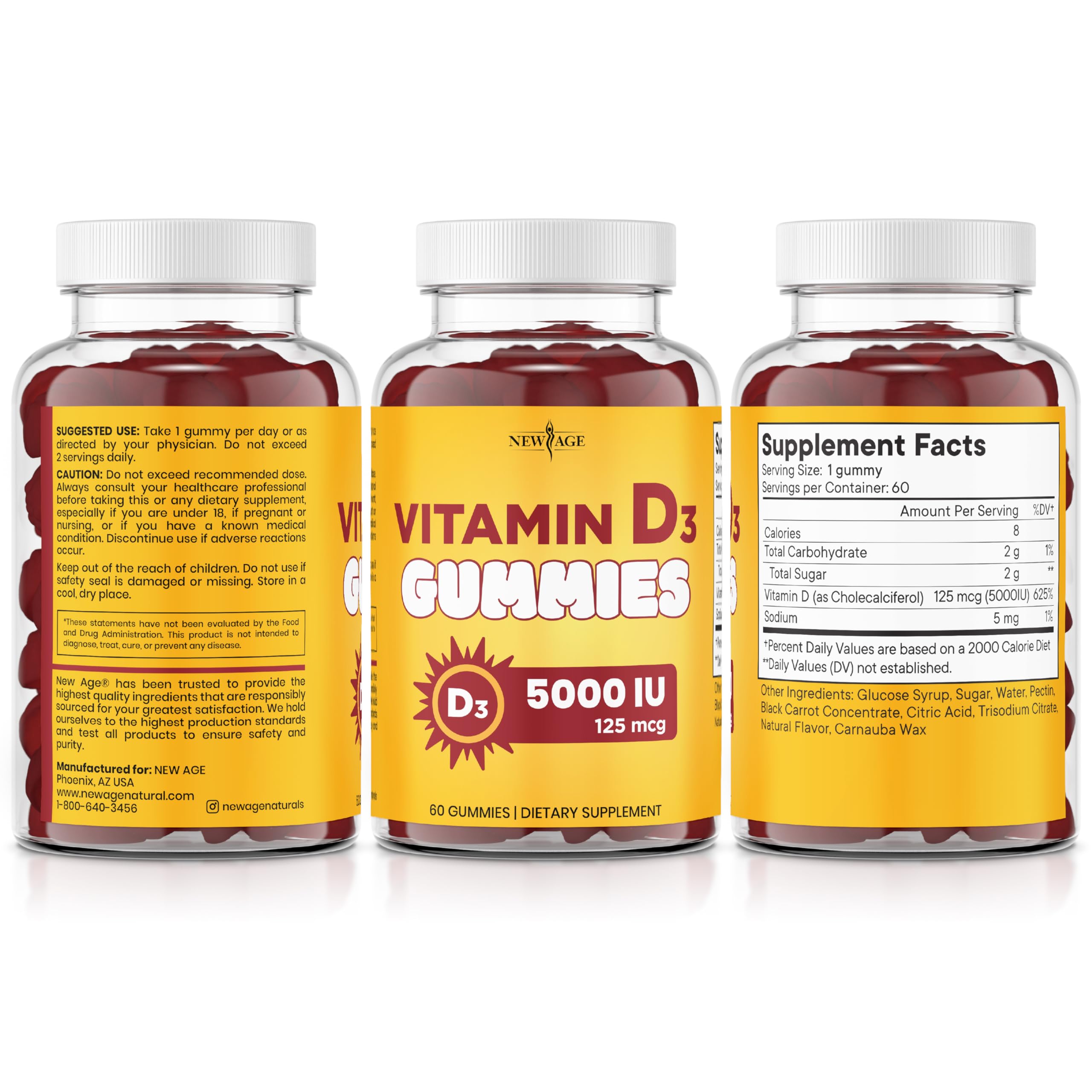 NEW AGE Vitamin D3 Gummies 5000 IU lifestyle shot