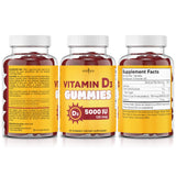 NEW AGE Vitamin D3 Gummies displayed on a wooden table