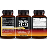 NEW AGE Vitamin K2 + D3 Capsules close-up