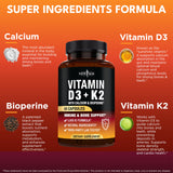 NEW AGE Vitamin K2 + D3 Capsules side view