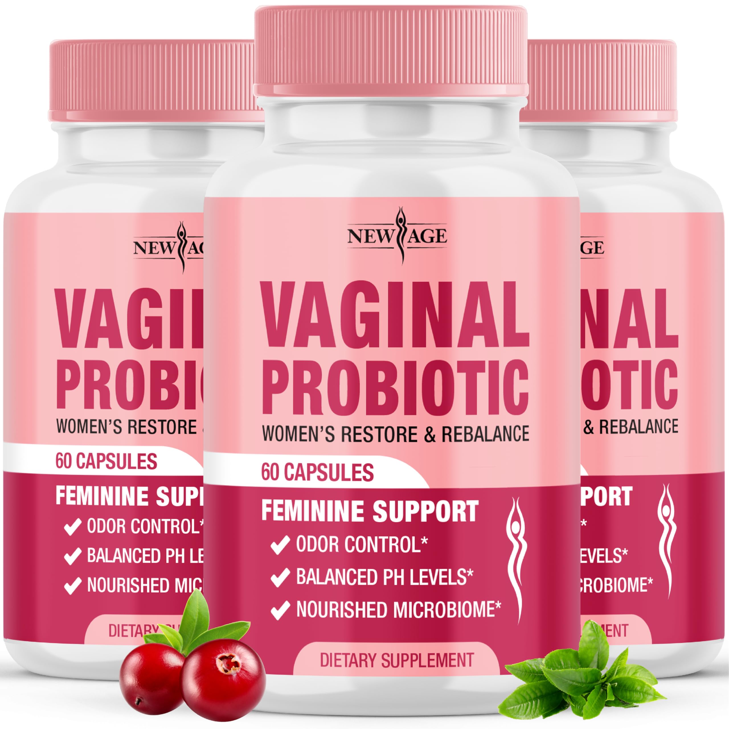 NEW AGE Women's Vaginal Probiotic 90 capsules front view