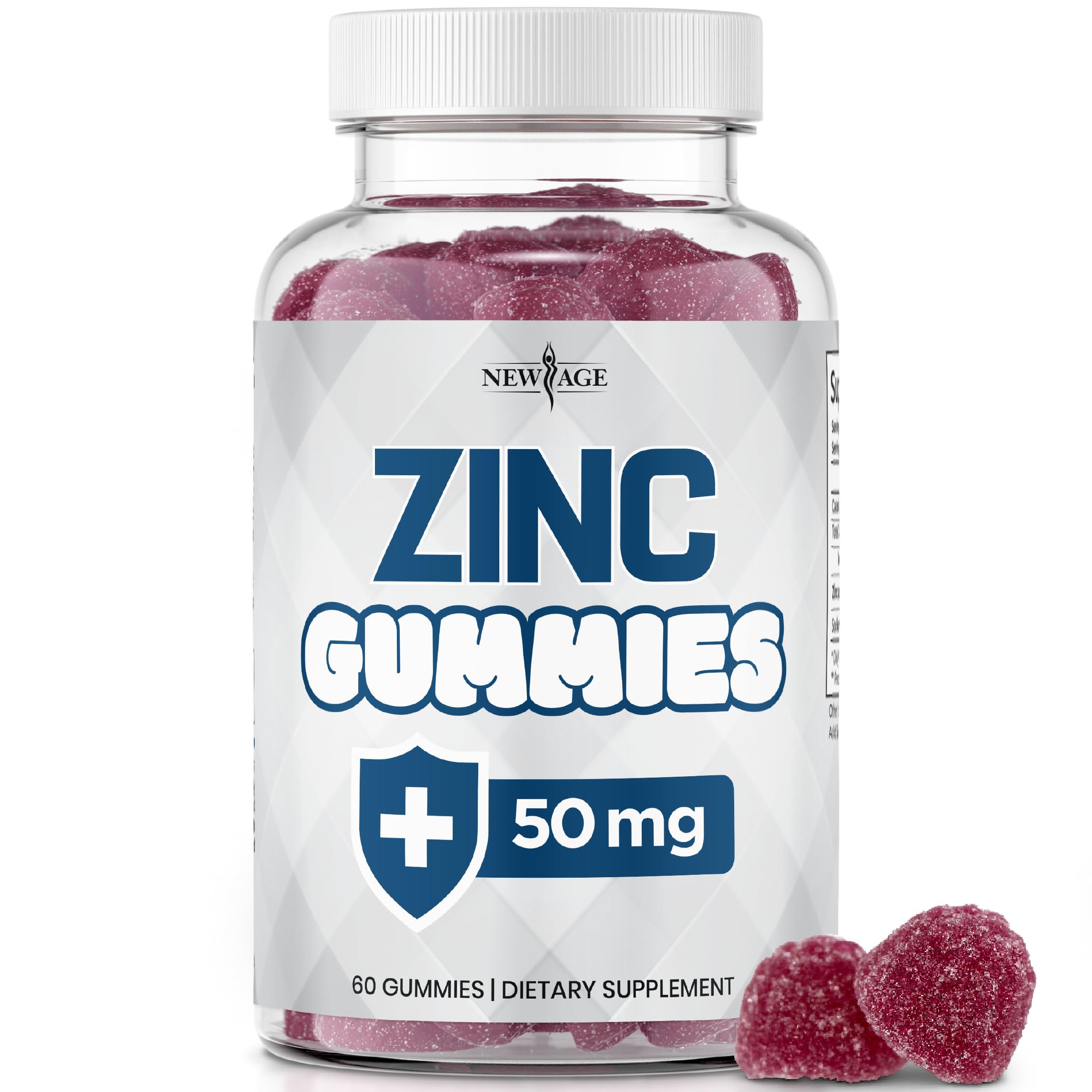 NEW AGE Zinc Gummies 215g front view with packaging