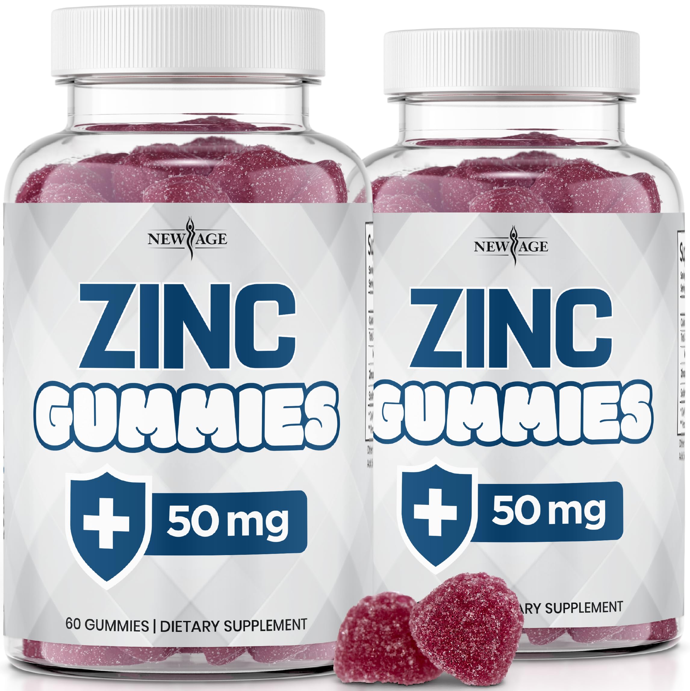 NEW AGE Zinc Gummies front view with packaging