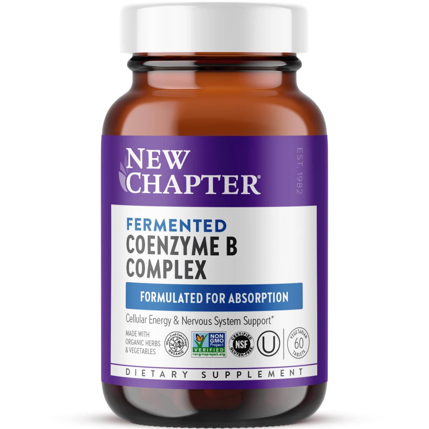 New Chapter Advanced B Complex 5000% Daily Value supplement front view