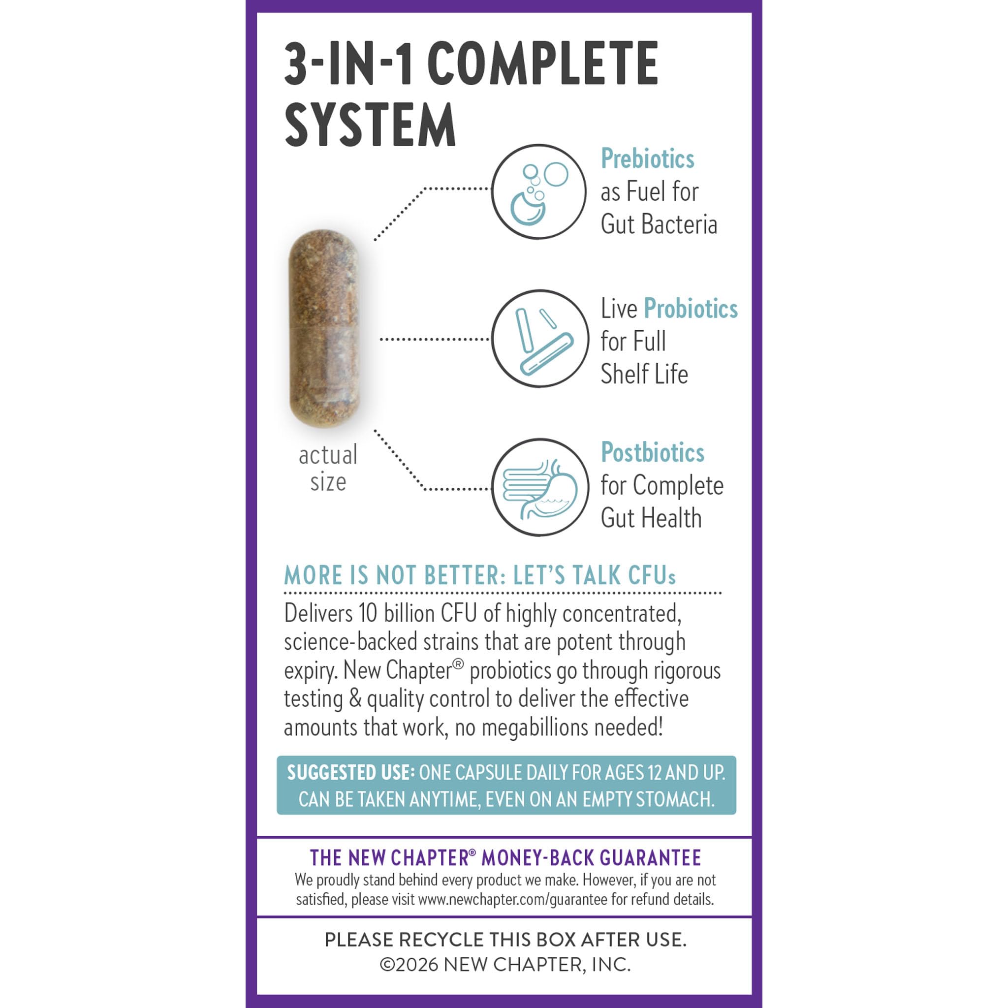 New Chapter All-Flora Probiotic capsule bottle with a measuring spoon