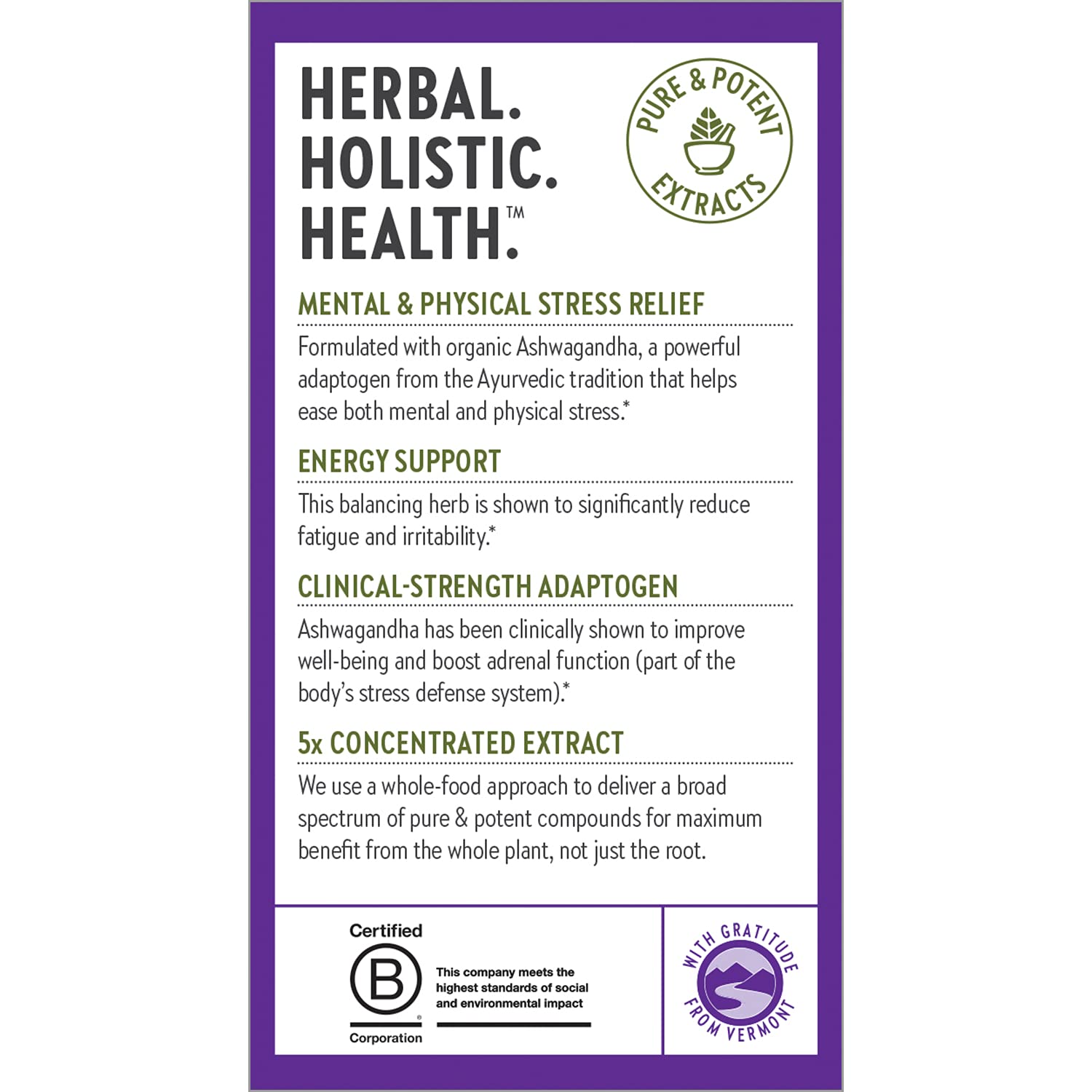 New Chapter Ashwagandha Force capsules in a natural setting