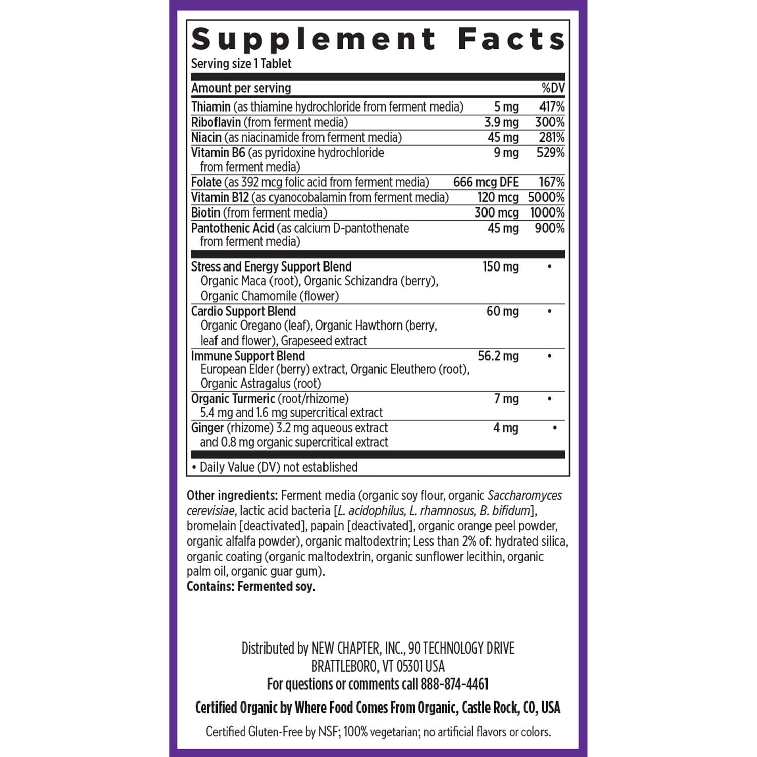 New Chapter B Complex Supplement 5000% B12 on a wooden table