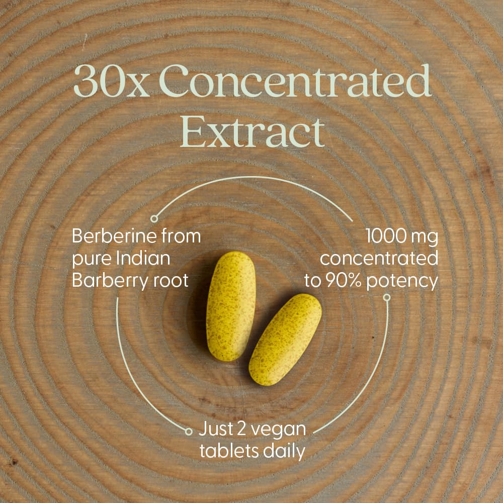 New Chapter Berberine 1000 mg supplement back view