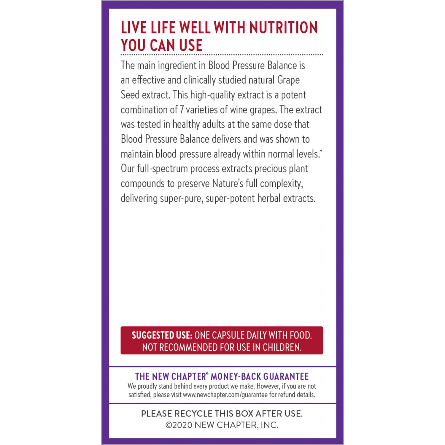New Chapter Blood Pressure Take Care herbal capsules close-up
