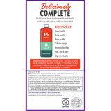 New Chapter Complete Multivitamin Liquid displayed with other health supplements