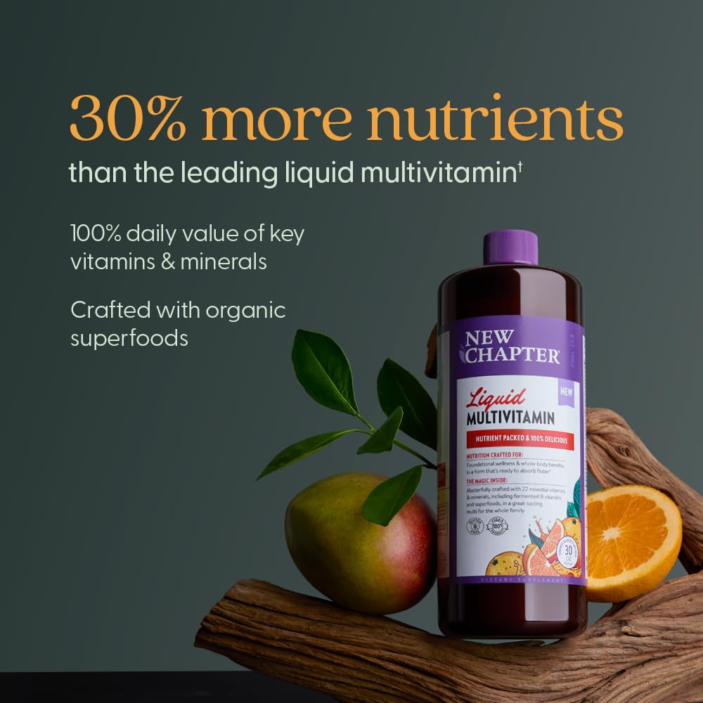 New Chapter Complete Multivitamin Liquid side view showing packaging details