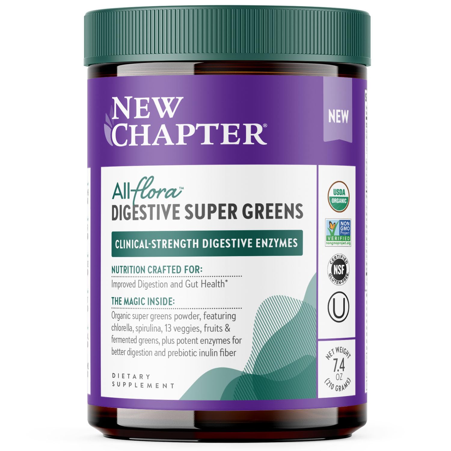 New Chapter daily Super Greens Powder 300g front view