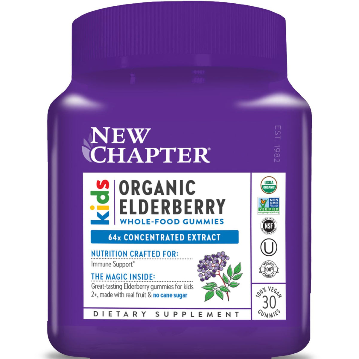 New Chapter Elderberry Gummies for Kids front view packaging
