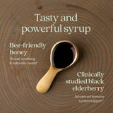 New Chapter Elderberry Syrup 290g in a spoon