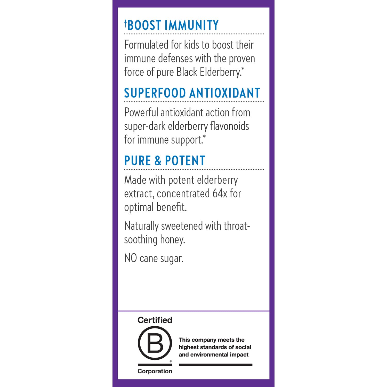 New Chapter Elderberry Syrup for Kids 290g with ingredients