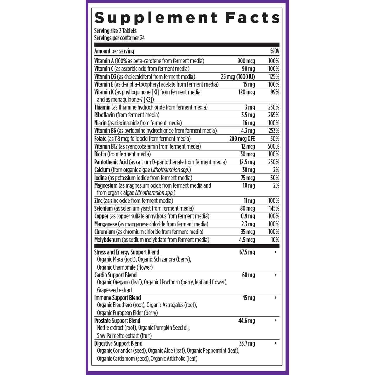 New Chapter Every Man Multivitamin on a wooden table