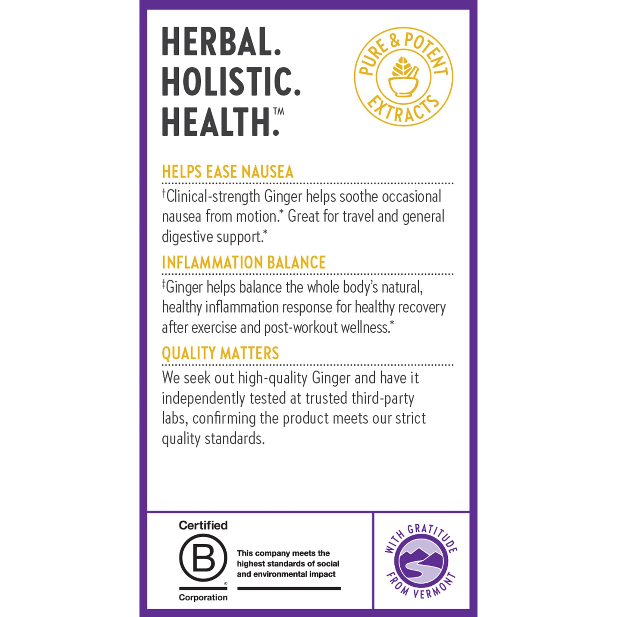 New Chapter Ginger Force 1848mg herbal supplement capsules in a natural setting