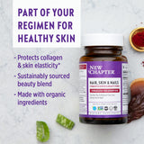 New Chapter Hair Skin & Nails Vitamins displayed with other supplements