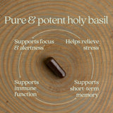 New Chapter Holy Basil Capsules in packaging on a table
