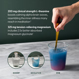 New Chapter L-Theanine & Magnesium Powder scoop showing powder